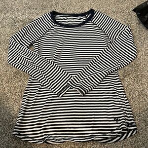 Black and white striped long sleeve shirt
